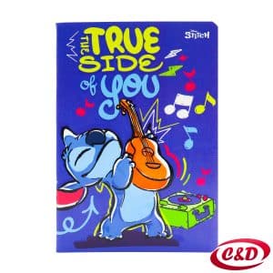 Bilježnica Stitch A5 s mekim uvezom, crtama i 50 listova u ljubičastoj, plavoj i rozoj boji