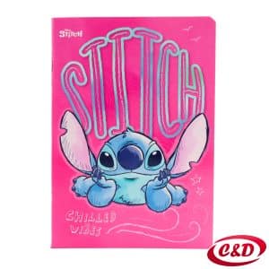 Bilježnica Stitch A5 s mekim uvezom, računskim kvadratićima i 50 listova u ljubičastoj, plavoj i rozoj boji