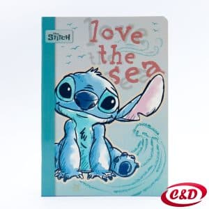 Bilježnica Stitch A5 s mekim uvezom, crtama i 50 listova u ljubičastoj, plavoj i rozoj boji
