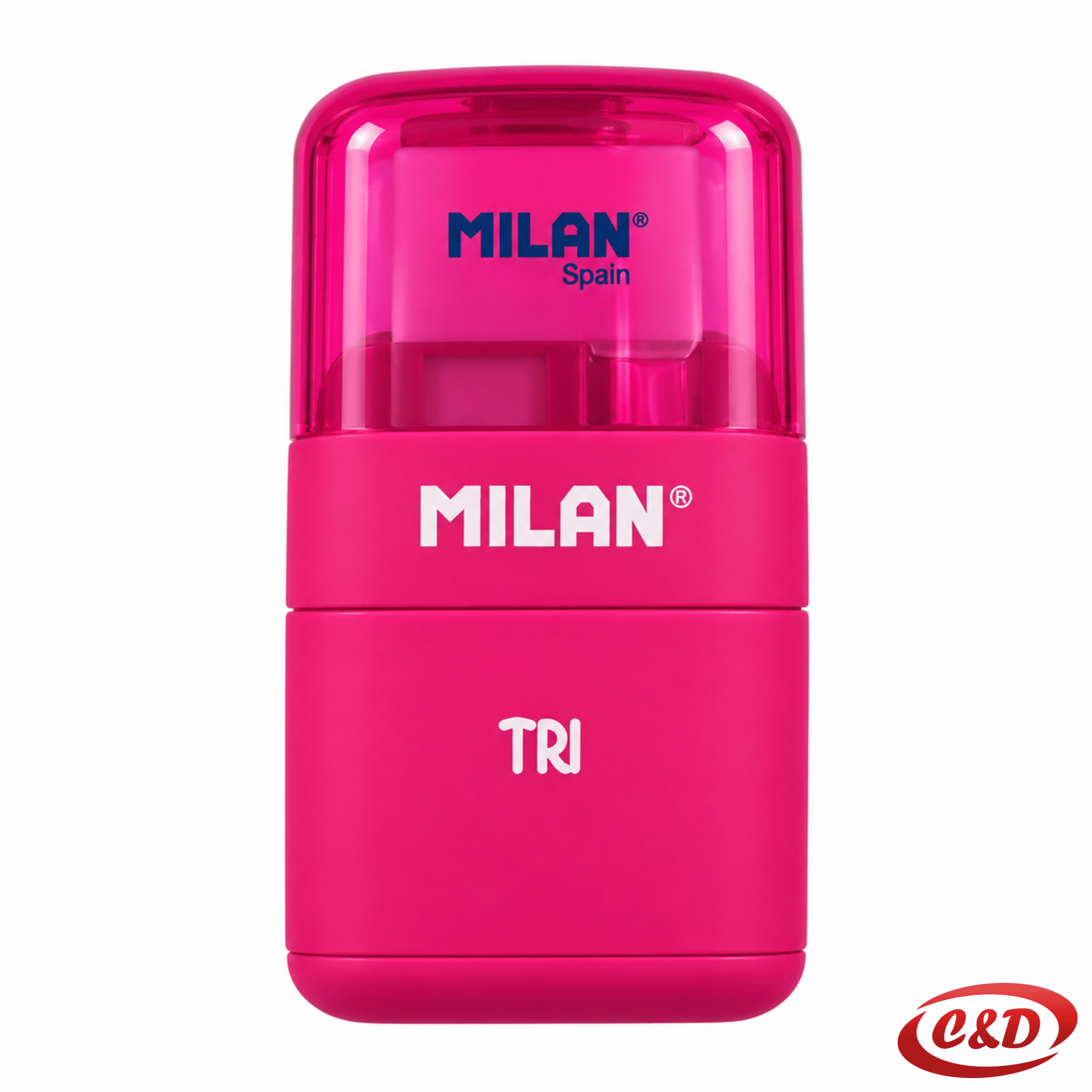 Milan Spain 2 u 1 rozo oštrilo s gumicom od plastike i gume