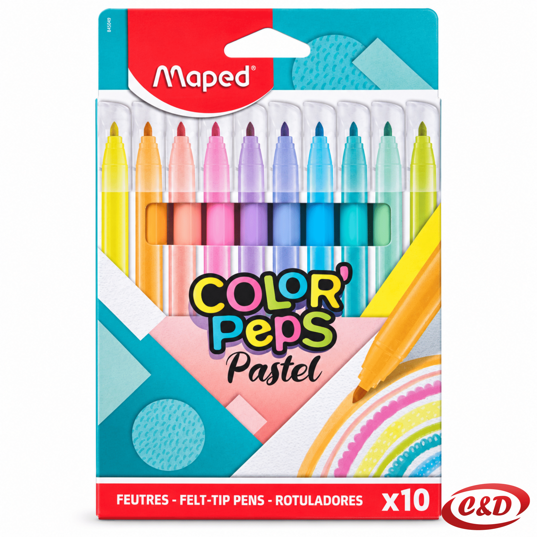 Maped Color'Peps Pastel flomasteri 10/1 u nježnim pastelnim bojama