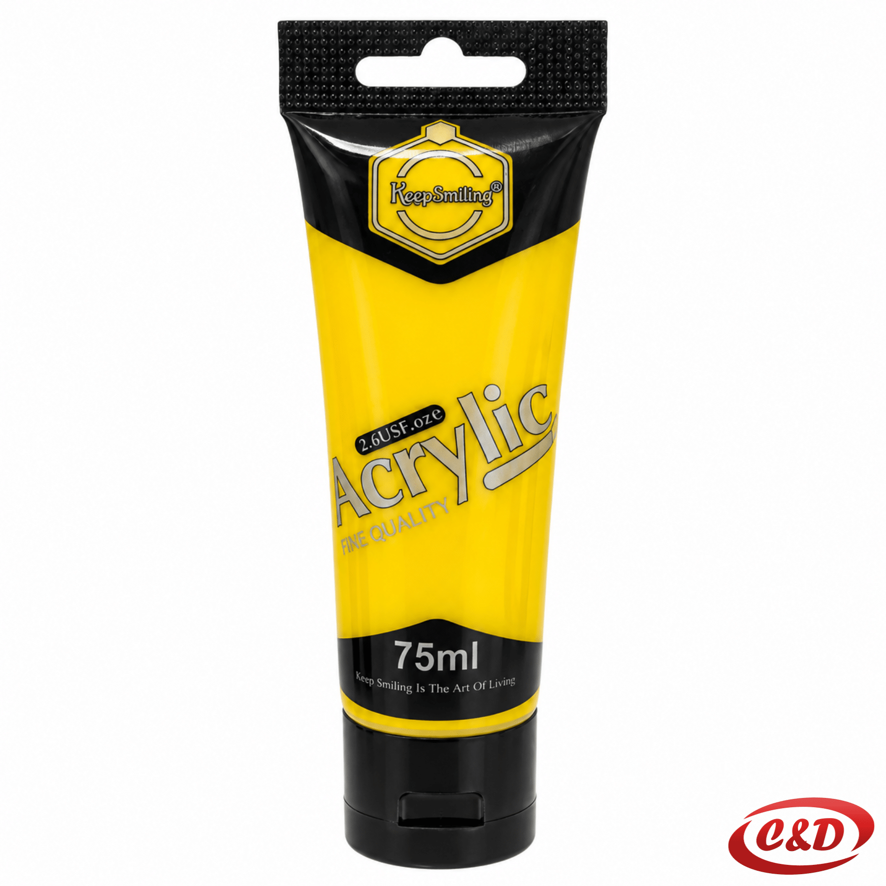 KeepSmiling žuta akrilna boja 75 ml u plastičnoj tubi