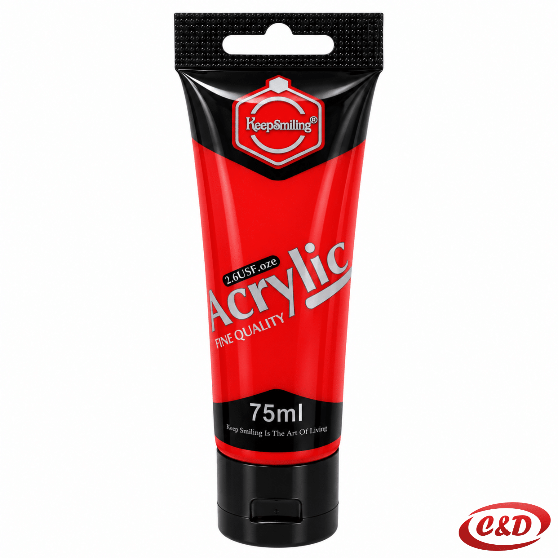 KeepSmiling crvena akrilna boja 75 ml u plastičnoj tubi