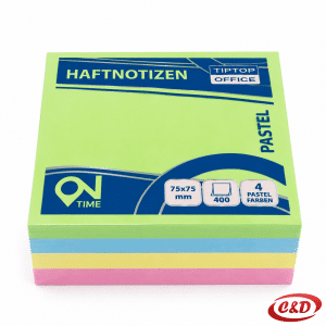 Tip Top Office samoljepljivi pastelni papirići 7,5 × 7,5 cm u četiri pastelne boje