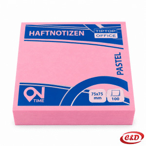 Tip Top Office pastelni samoljepljivi papirići 7,5 × 7,5 cm u rozoj boji
