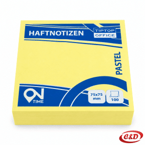 Tip Top Office pastelni samoljepljivi papirići 7,5 × 7,5 cm u žutoj boji