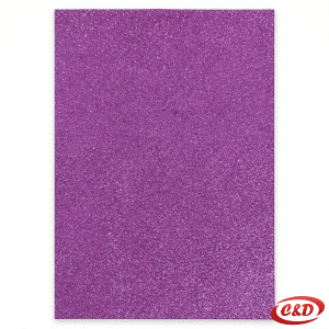 Ljubičasta EVA pjena sa šljokicama dimenzija 30 × 20 cm