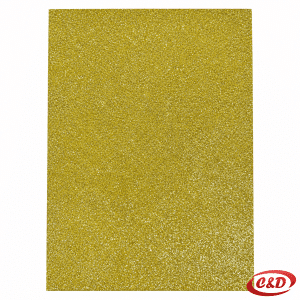 Zlatna EVA pjena sa šljokicama dimenzija 30 × 20 cm
