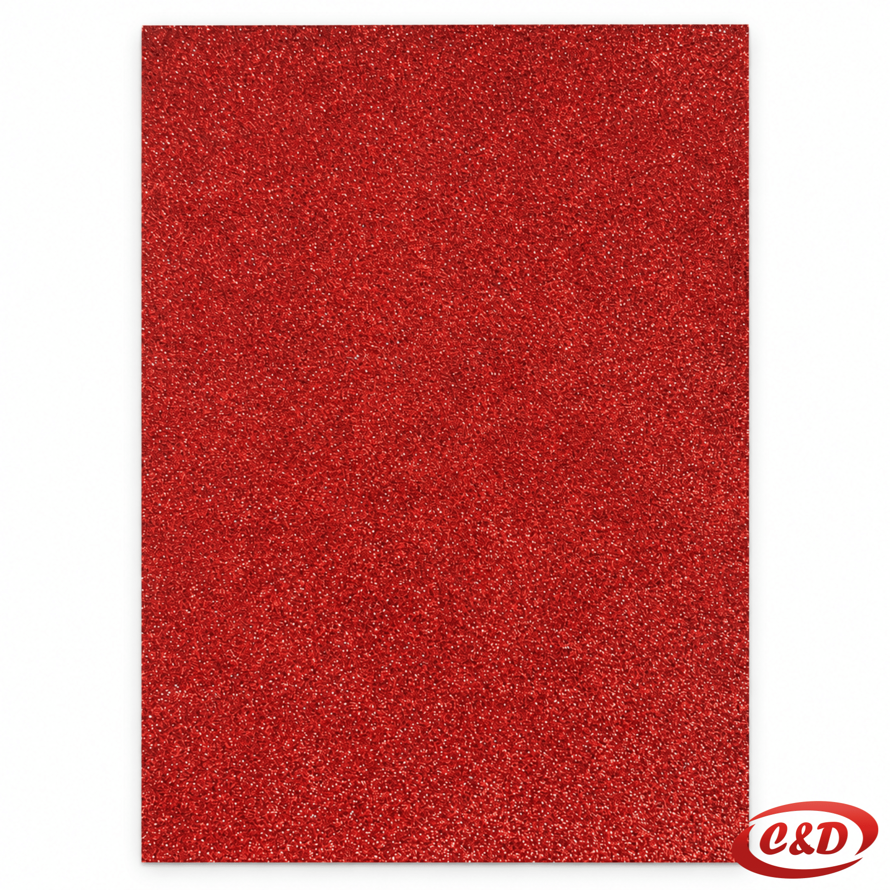 Crvena EVA pjena sa šljokicama dimenzija 30 × 20 cm