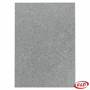 Srebrna EVA pjena sa šljokicama dimenzija 30 × 20 cm
