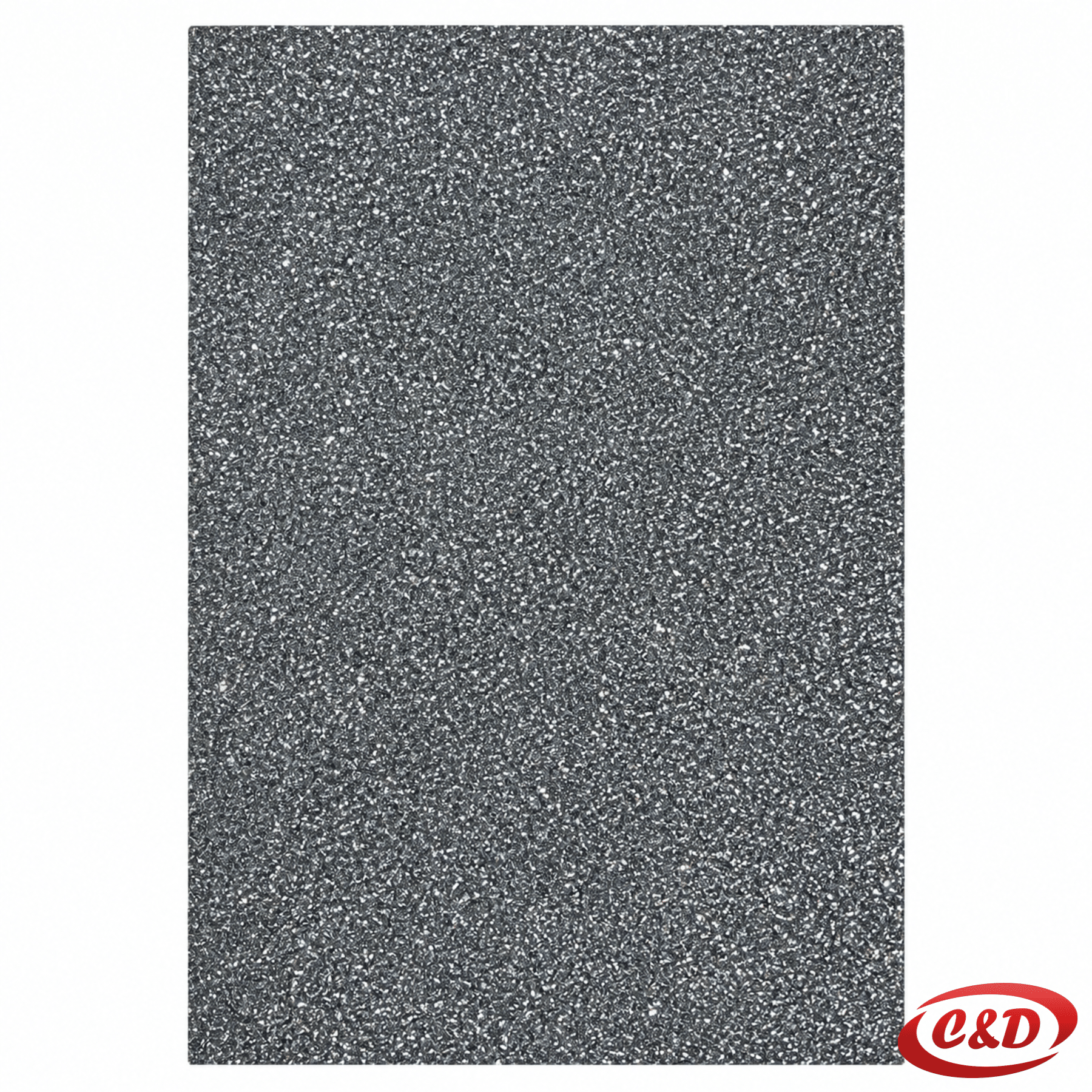 Siva EVA pjena sa šljokicama dimenzija 30 × 20 cm