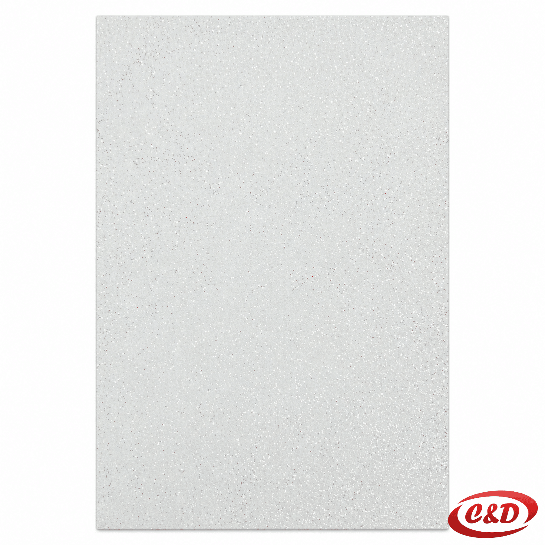 Bijela EVA pjena sa šljokicama dimenzija 30 × 20 cm