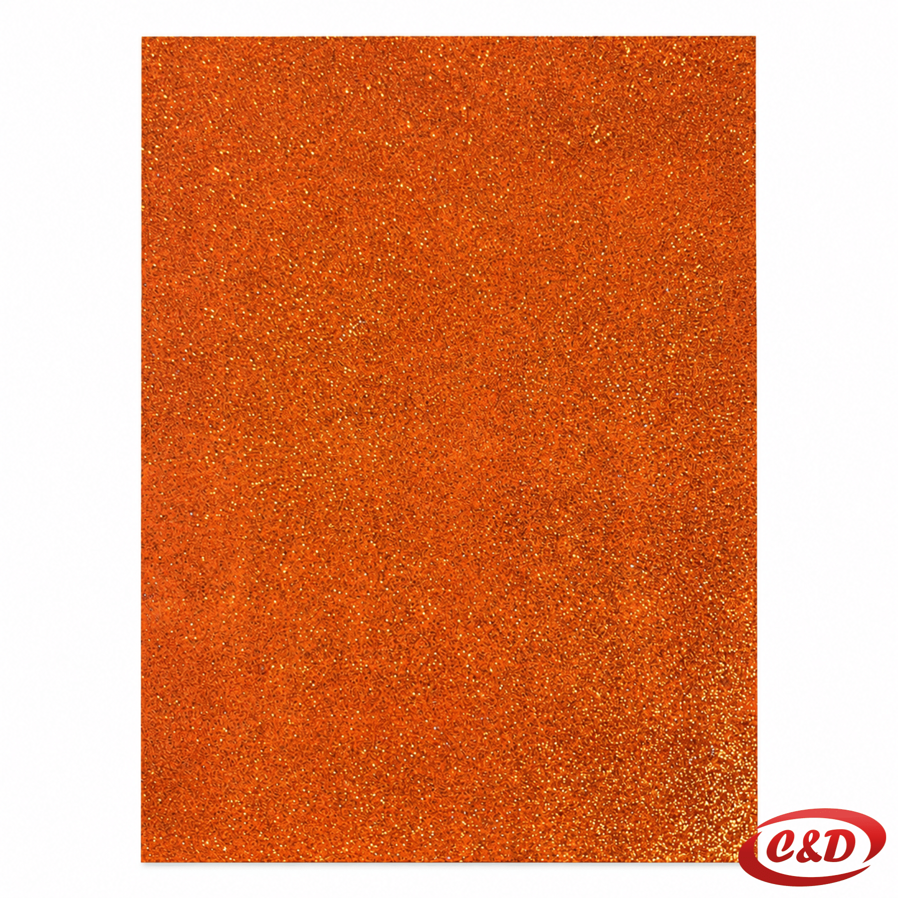 Narančasta EVA pjena sa šljokicama dimenzija 30 × 20 cm