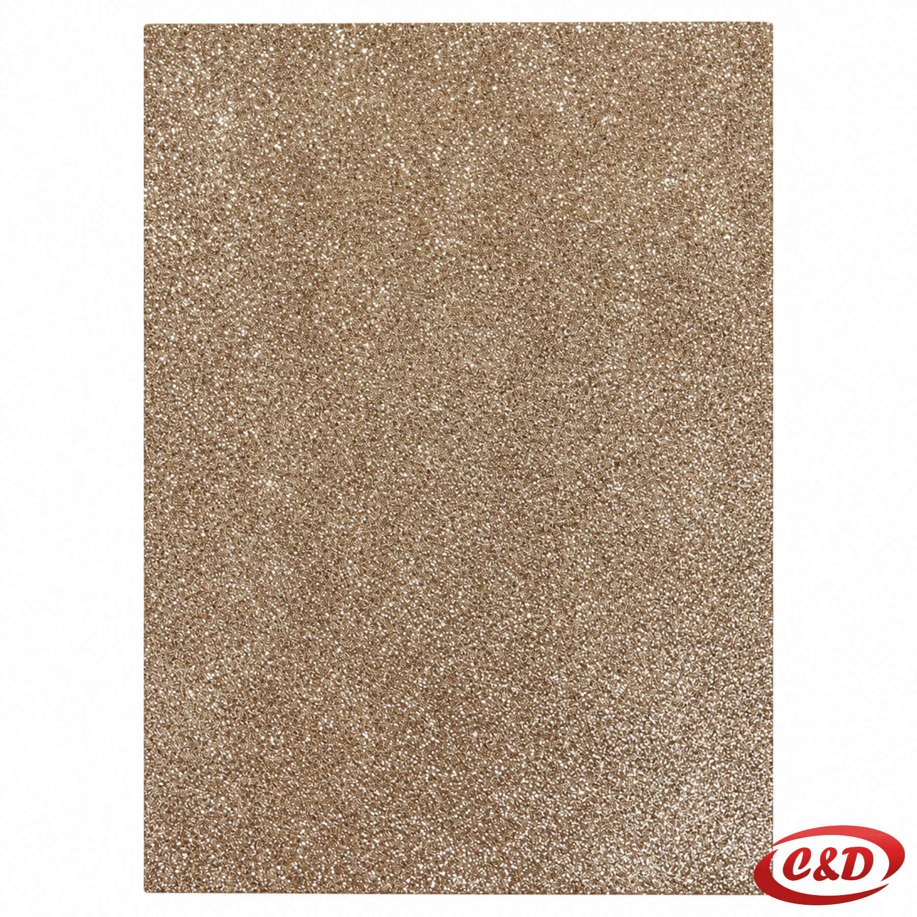 Smeđa EVA pjena sa šljokicama dimenzija 30 × 20 cm