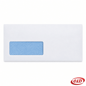 Bijela koverta s lijevim prozorom dimenzija 23 × 11 cm