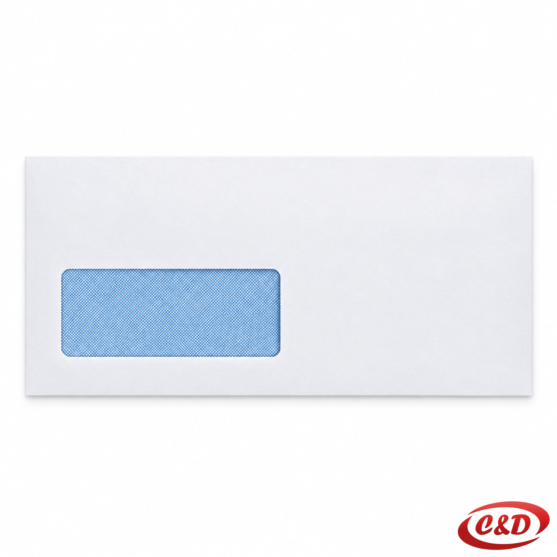 Bijela koverta s lijevim prozorom dimenzija 23 × 11 cm