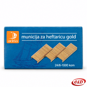 Adria zlatna municija za heftalicu 24/6 u pakiranju od 1000 komada