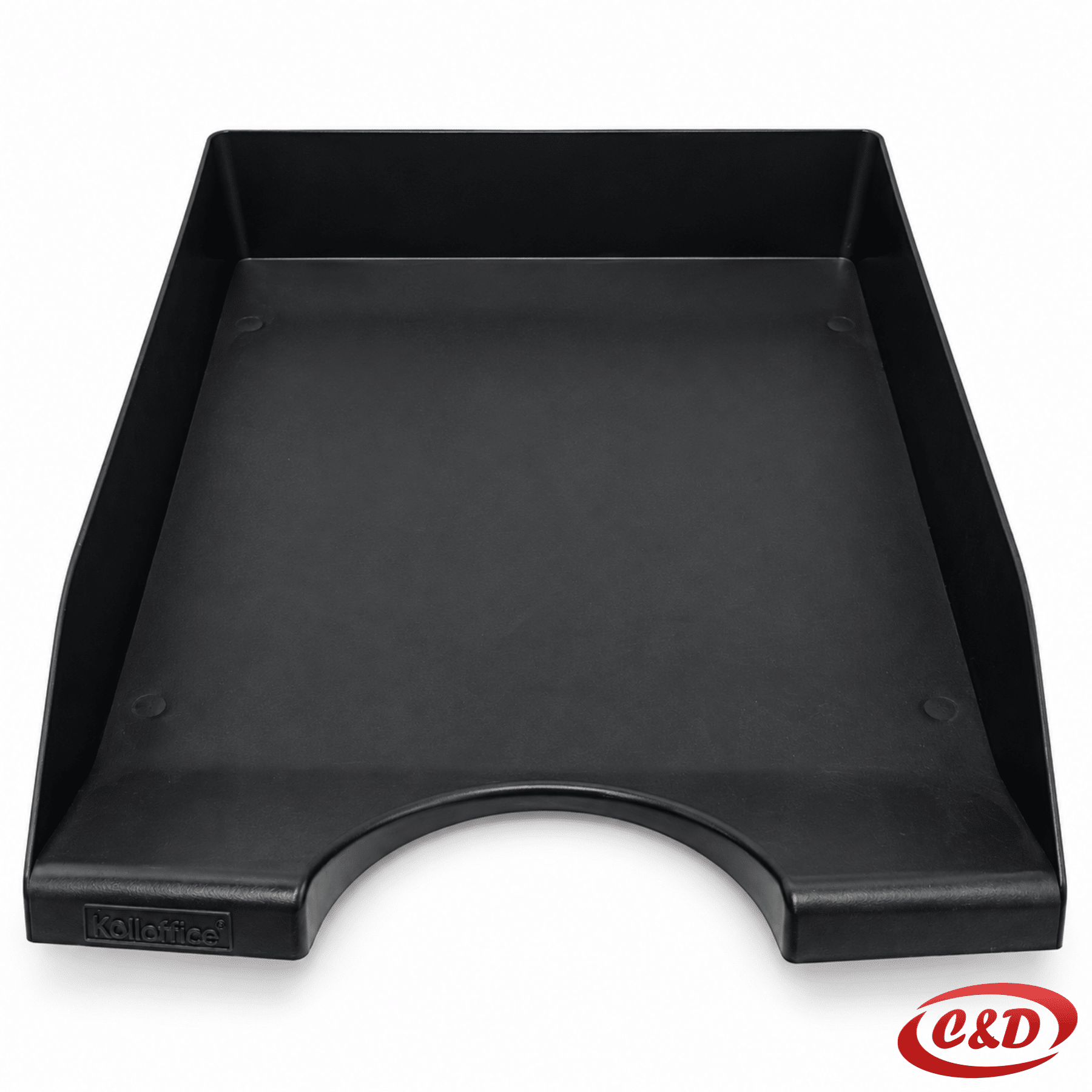 Foroffice crna PVC polica za spise i A4 dokumente dimenzija 29 × 25 × 6 cm