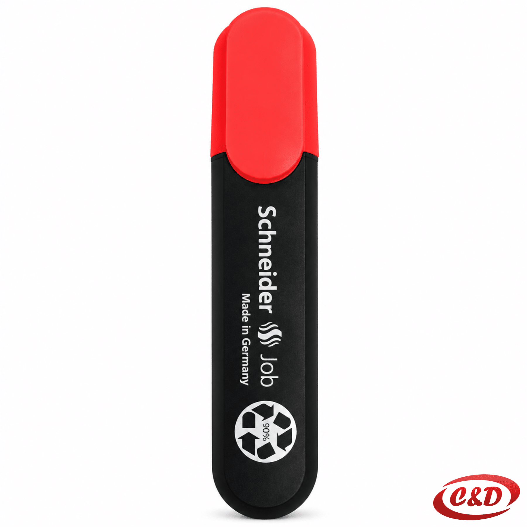 Schneider Job tekst marker crveno-tirkizne boje s kosim vrhom širine ispisa 1–5 mm