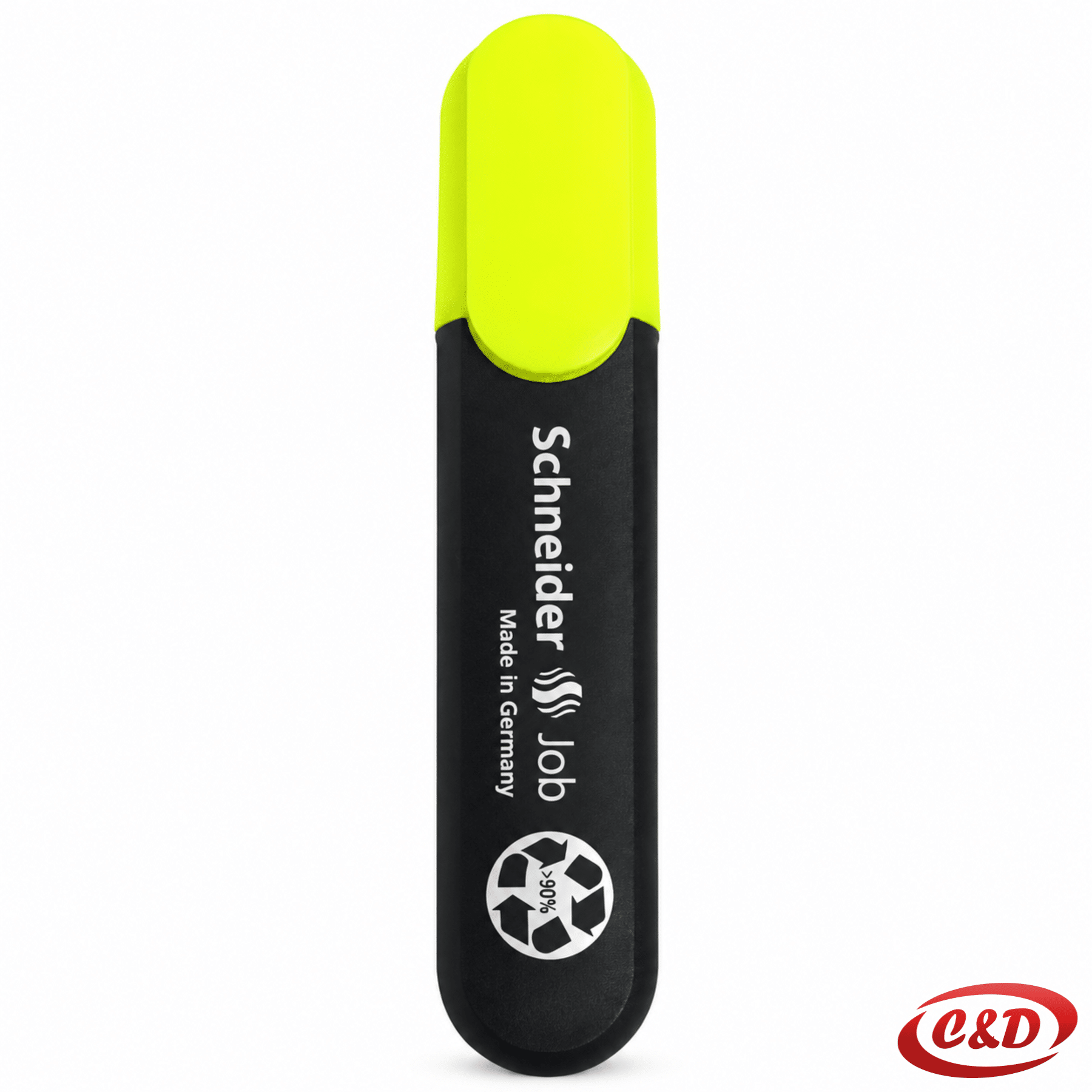 Schneider Job tekst marker tirkizno žute boje s kosim vrhom širine ispisa 1–5 mm