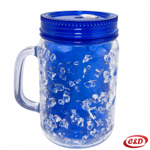 Plastična boca za vodu s 3D motivom Leda u plavoj i prozirnoj boji, zapremnine 420 ml