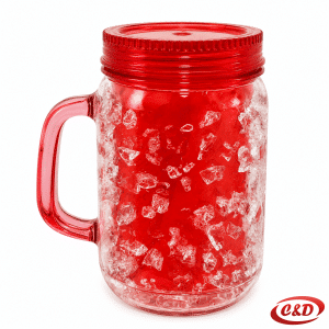 Plastična boca za vodu s 3D motivom Leda u crvenoj i prozirnoj boji, zapremnine 420 ml