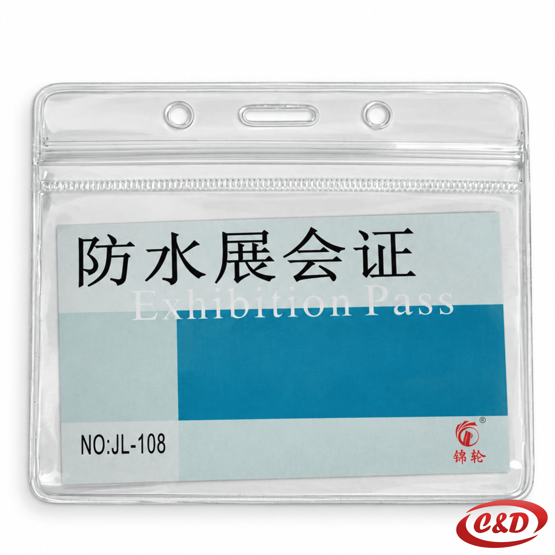 Prozirna PVC akreditacija za identifikacijske kartice, vodoravni format 9 × 6 cm