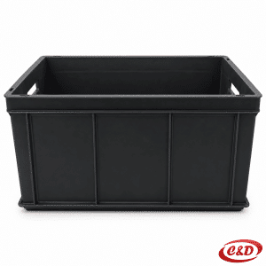 Crna PVC uklopna gajba 60 L dimenzija 60 × 40 × 33 cm