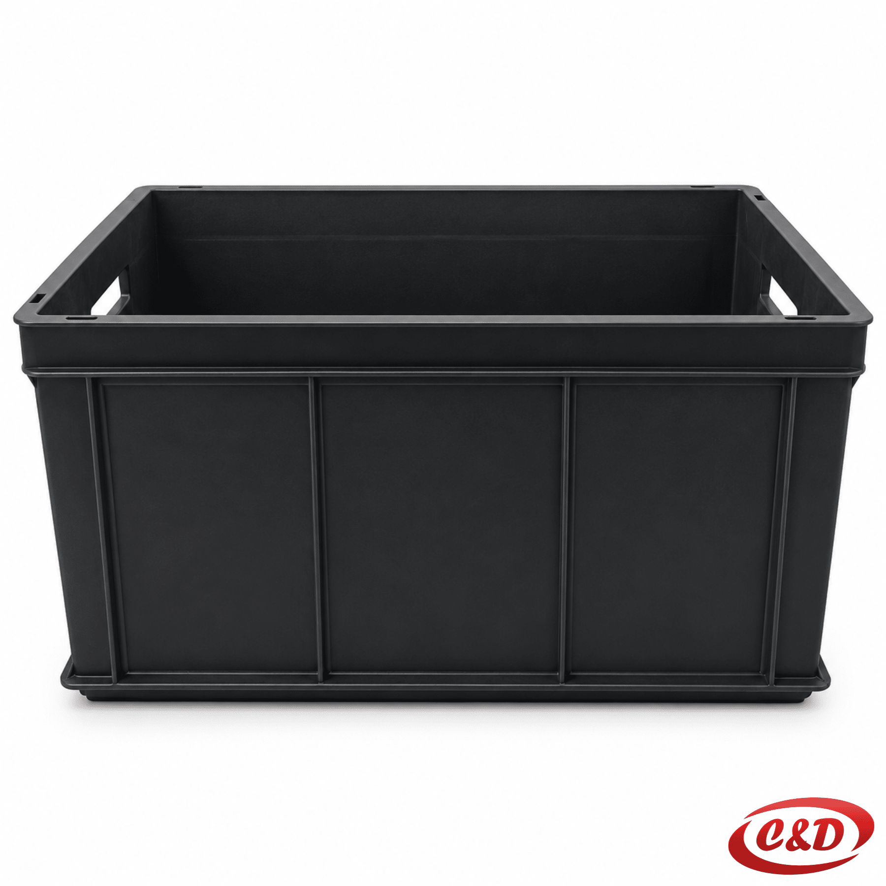 Crna PVC uklopna gajba 60 L dimenzija 60 × 40 × 33 cm