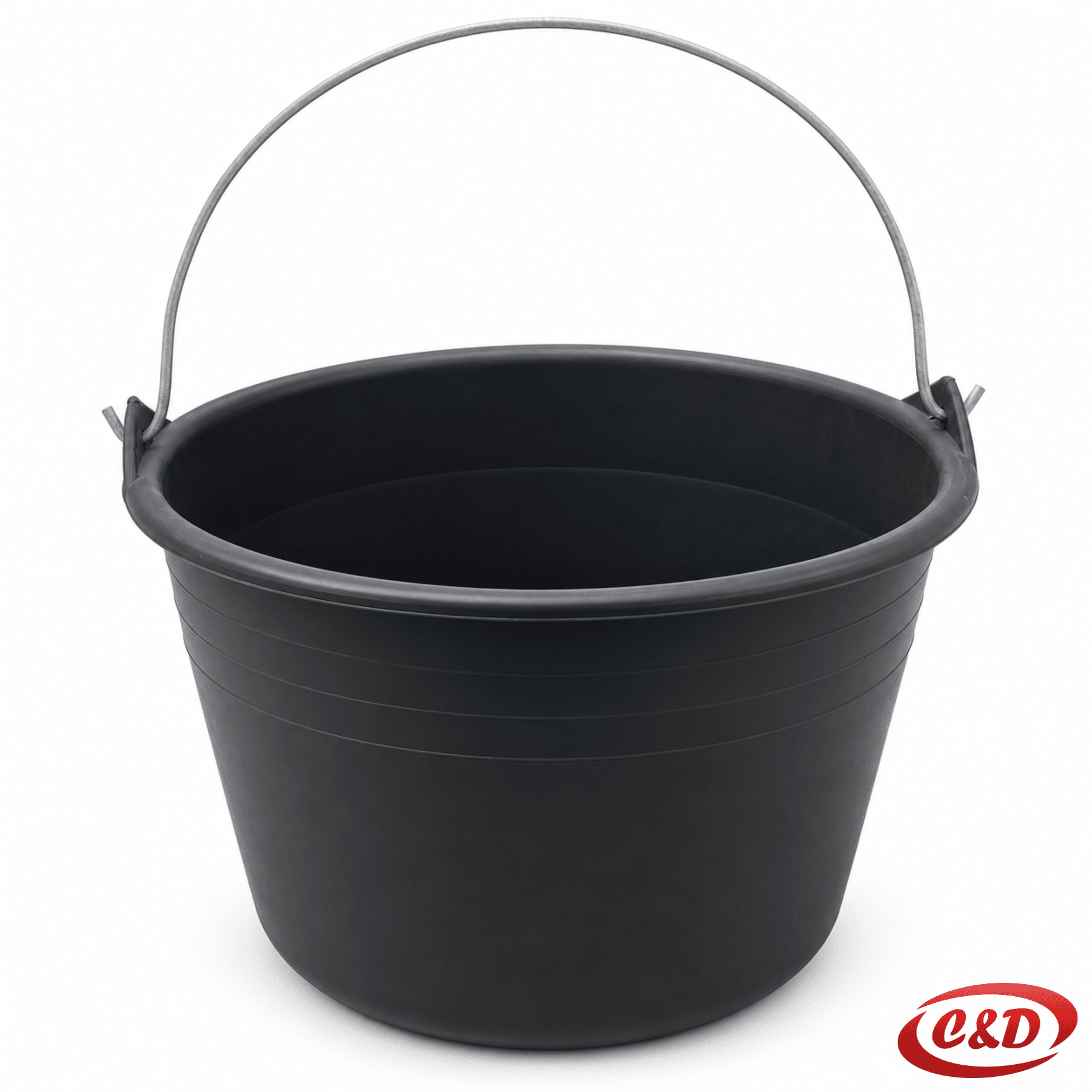 Crna PVC kanta za poljoprivredu 25 L s metalnom ručkom