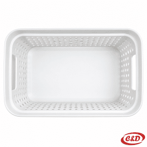 Bijela organizer korpa za odlaganje bez pregrada dimenzija 26 × 18 × 12 cm