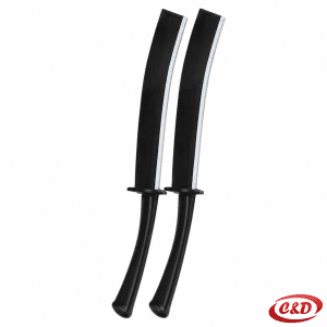 Set od dvije crne četke za fuge od plastike i polipropilena dimenzija 23 × 2 cm