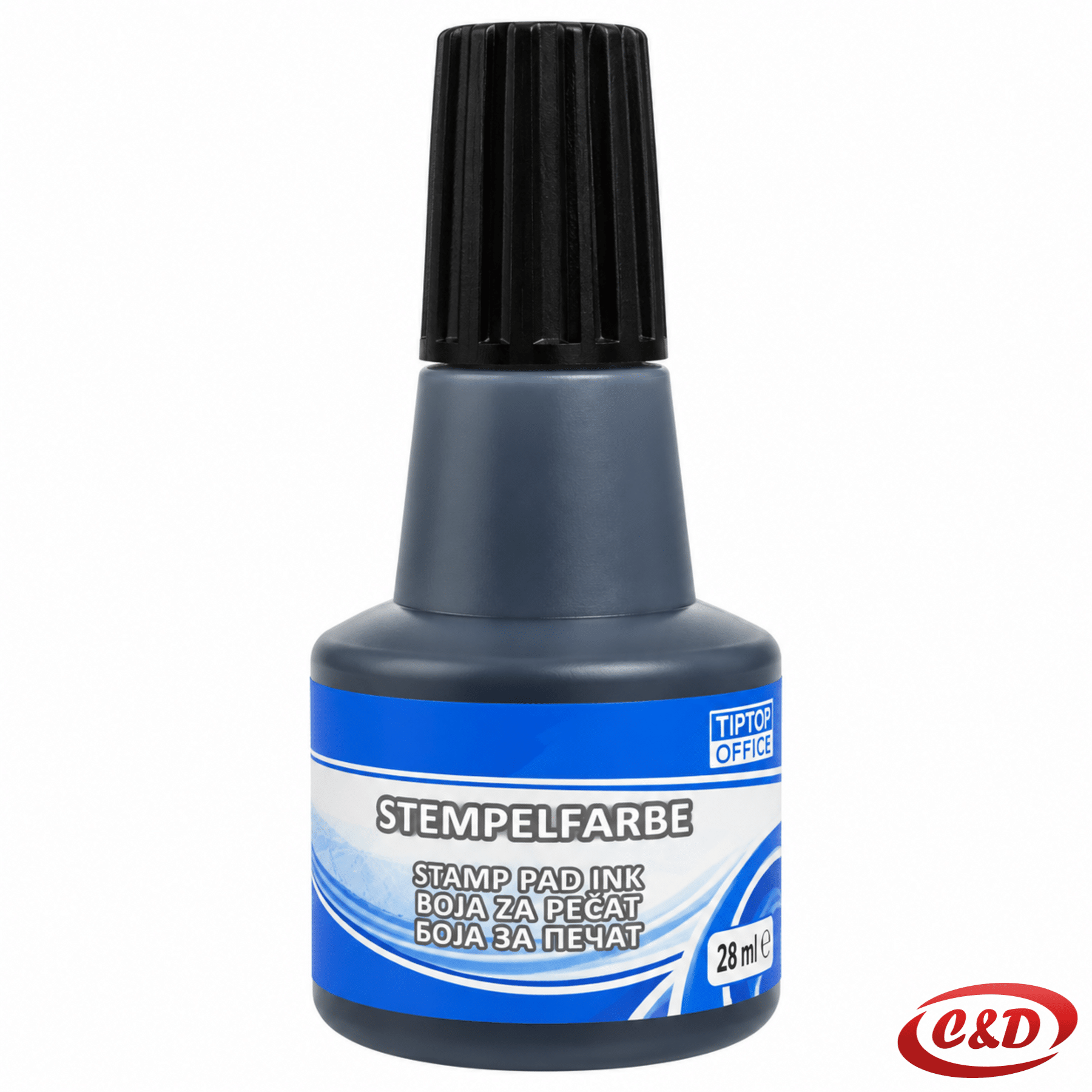 TipTop Office plava boja za pečat u plastičnoj bočici od 30 ml