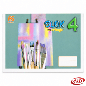 Blok br. 4 s 10 listova akvarel papira dimenzija 35 × 25 cm