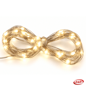 Toplo bijele LED lampice mravi na savitljivoj bijeloj žici