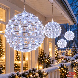 LED dekorativna kugla promjera 40 cm s bijelim LED svjetlom za unutrašnju i vanjsku dekoraciju