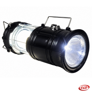 LED fenjer za kampiranje SH-5811T u sklopljenom položaju s USB izlazom