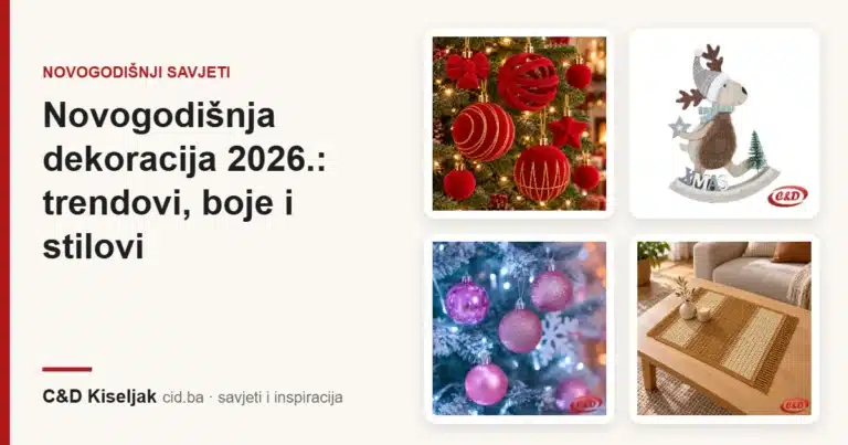 Novogodišnja dekoracija 2026.: trendovi, boje i stilovi