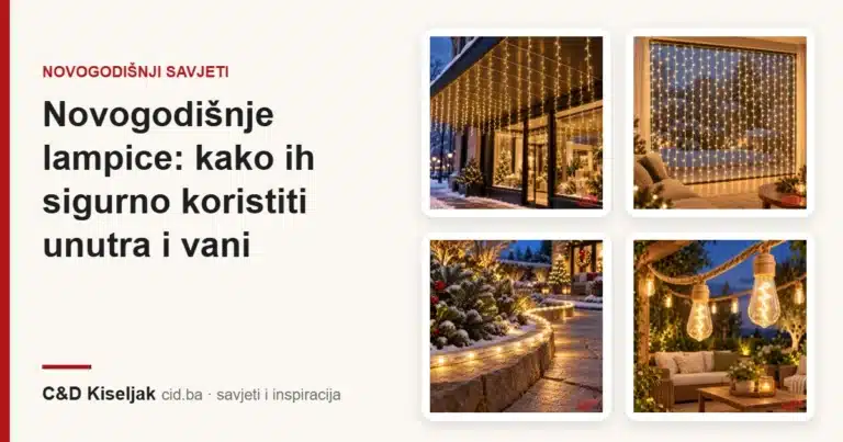 Novogodišnje lampice: kako ih sigurno koristiti unutra i vani