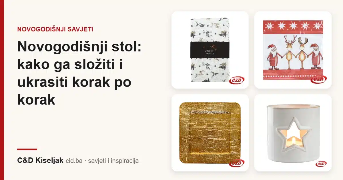 Novogodišnji stol: kako ga složiti i ukrasiti korak po korak